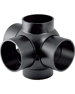 Geberit Pe triple embranchement sphérique 368605161 DN 125/100, 88,5 degrés, connexions 90 degrés, PE-HD