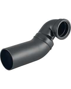 Geberit Pe Anschlussbogen 366914161 DN 90/90, 90Grad, PE-HD, für Wand-WC, rechts gekröpft