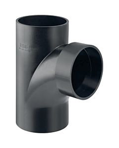 Geberit Branche Pe 367163161 DN 100/100, 88,5 degrés, avec rayon intérieur, PE-HD