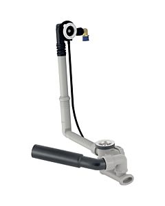 Geberit d52 Badewannenablauf 150700006 mit Drehbetätigung und Zulauf, Länge 26cm, DN 40/50