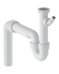 Geberit Rohrbogengeruchsverschluss 152556111 11/2" x 40mm, mit Winkelschlauchtülle, Abgang vertikal, für Spülbecken, weiß
