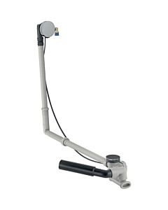 Geberit d52 drain de baignoire 150711216 avec commande rotative et entrée, avec kit de finition, longueur 73cm, chromé brillant