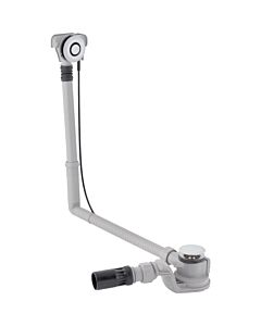 Geberit d52 drain de baignoire 150751216 avec actionnement par pression, avec kit de finition, longueur 50cm, chromé brillant