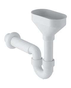 Geberit piège à odeurs coudé 152393111 Ø 50 mm, avec entonnoir ovale, pour appareils, blanc