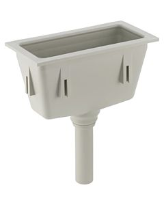 Geberit Trichter 352389081 Ø 50 mm, rechteckig, mit Ventilsieb, Kunststoff, kieselgrau