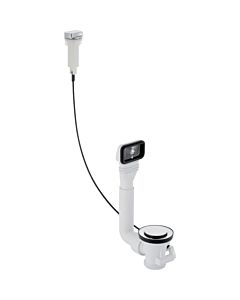 Geberit vidage / trop-plein match0 152929201 2000 2000 / 2 &quot;, avec commande rotative, acier inoxydable poli