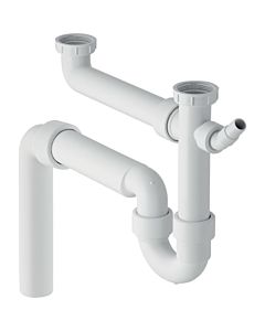 Geberit 152553111 11/2 &quot;x 50mm, Spülbecken , vertical outlet, for 2 Spülbecken , white