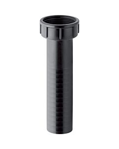 Geberit connection piece 152162161 DN 50, with union nut, PE-HD, black, Rg 60 x 2000 / 8 &quot;