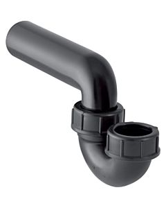 Geberit pipe odor trap 152043161 DN 50/56, vertical inlet, horizontal outlet, PE-HD, black