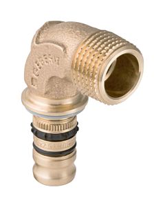 Geberit Mepla arc de transition 603254005 Ø 26mmxR 1, bronze à canon, 90Grad, avec AG