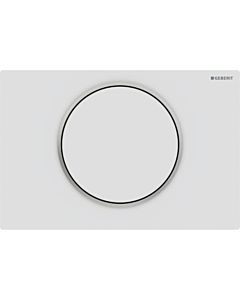 Geberit Sigma10 Betätigungsplatte 115758JT5 weiss matt lackiert, Designringe poliert