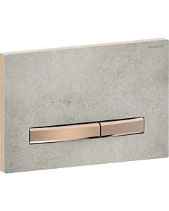 Geberit Sigma 50 Square Actuator plate 115670JV2 Cover plate concrete look, plate/button rose gold, for dual flush