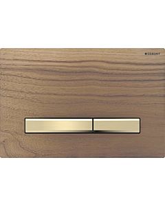 Geberit Sigma 50 Square Actuator plate 115672JX2 Cover plate American walnut, plate/button brass, for dual flush