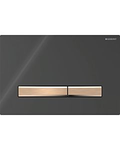 Geberit Sigma 50 Square Actuator plate 115670DW2 Cover plate black, plate/button rose gold, for dual flush