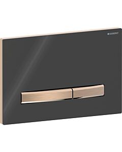 Geberit Sigma 50 Square Actuator plate 115670DW2 Cover plate black, plate/button rose gold, for dual flush