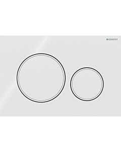 Geberit Sigma 20 Round actuator plate 115882111 plate/button white, ring white matt, for dual flush
