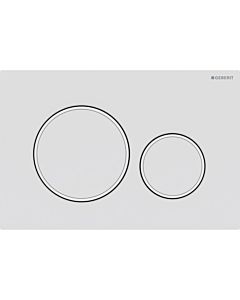 Geberit Sigma 20 Round actuator plate 115882011 Plate/button matt white, ring white, for dual flush