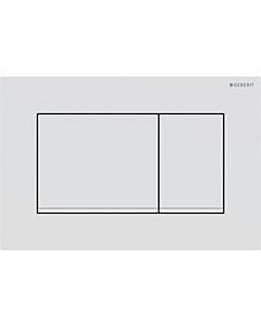 Geberit Sigma 20 Square actuator plate 115883011 plate/button matt white, white stripes, for dual flush, plastic