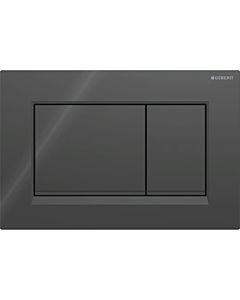 Geberit Sigma 20 Square Actuator plate 115883DW1 Plate/button black high gloss, stripes black matt, for dual flush, plastic