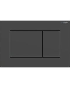 Geberit Sigma 20 Square actuator plate 115883161 plate/button matt black, stripes black, for dual flush, plastic
