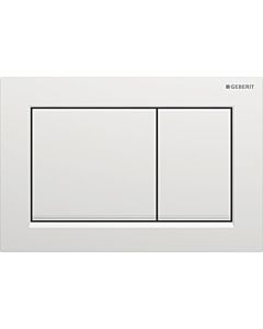Geberit Actuator plate Omega 20 Square 115080JQ1 Plate/button matt chrome, stripes high-gloss vc, for dual flush