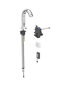 Geberit Piave Infrarot-Waschtischarmatur 116188211 mit Thermostatmischer, Standmontage, Batteriebetrieb, UP-Funktionsbox, hochglanz-verchromt