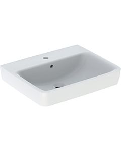 Geberit Renova Plan lavabo 501636008 60x48cm, trou pour robinetterie au milieu, avec trop-plein, blanc KeraTect