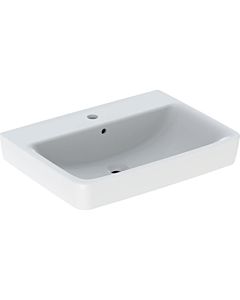 Geberit Renova Plan lavabo 501640001 65x48cm, trou pour robinetterie au milieu, avec trop-plein, blanc