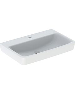 Geberit Renova Plan Waschtisch 501691001 75x48cm, Hahnloch mittig, ohne Überlauf, weiß
