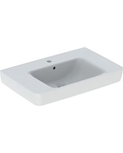 Geberit Renova Plan vasque à poser 501726008 75x48cm, trou pour robinetterie au milieu, avec trop-plein, espace de rangement, blanc KeraTect