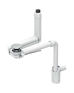 Geberit Clou sink drain 152049211 Ø 32 mm, space-saving model, with lever actuation, high-gloss chrome-plated