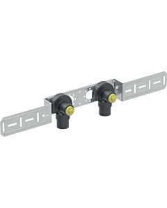Geberit FlowFit Anschluswinkel 619651001 DN 15, Ø 20 mm, 59,7 cm, 90Grad, 2-fach, vormontiert