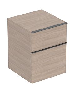 Geberit iCon armoire latérale 502315JH1 45x60x47,6cm, 2 tiroirs, poignée chêne/lave mat
