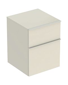 Geberit iCon armoire latérale 502315JL1 45x60x47,6cm, 2 tiroirs, poignée sable brillant/sable mat
