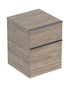Geberit iCon armoire latérale 502315JR1 45x60x47,6cm, 2 tiroirs, poignée noyer/lave mat