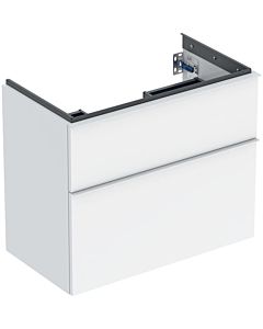 Geberit iCon meuble sous-vasque 502308011 74x61,5x41,6cm, 2 tiroirs, blanc brillant/poignée blanc mat