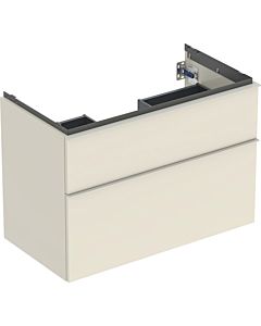 Geberit iCon meuble sous-vasque 502305JL1 88,8x61,5x47,6cm, 2 tiroirs, poignée sable brillant/sable mat