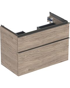 Geberit iCon meuble sous-vasque 502305JR1 88,8x61,5x47,6cm, 2 tiroirs, poignée noyer/lave mat