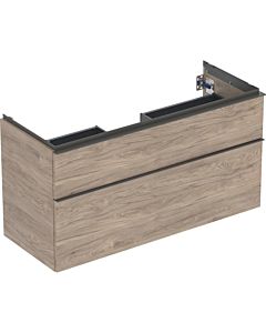 Geberit iCon Waschtisch-Unterschrank 502306JR1 118,4x61,5x47,6cm, 2 Schubladen, nussbaum/Griff lava matt