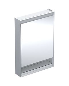 Geberit armoire à glace One 505830001 60x90x15cm, avec niche, porte 2000 , charnière à gauche, aluminium anodisé