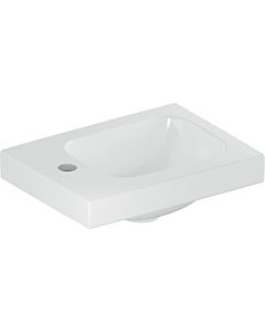 Geberit iCon Light hand wash basin 501831001 38x28cm, tap hole left, without overflow, white
