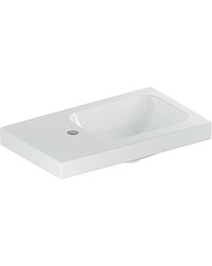 Geberit iCon Light Handwaschbecken 501833002 53x31cm, Hahnloch links, ohne Überlauf, mit Ablagefläche, weiß KeraTect