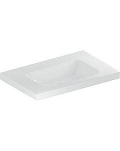 Geberit iCon lavabo lumineux 501839007 75x48cm, sans trou pour robinetterie, sans trop-plein, avec étagère, blanc