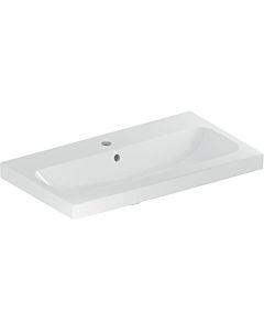 Geberit iCon Lavabo Light 501842002 75x42cm, trou pour robinetterie au milieu, avec trop-plein, blanc KeraTect