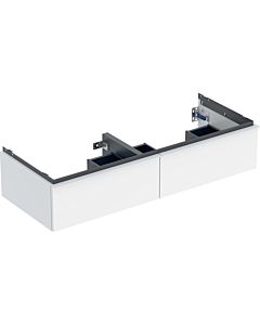 Geberit iCon meuble sous-vasque double 502314011 118,4x24,7x47,6cm, 2 tiroirs, blanc / laqué brillant
