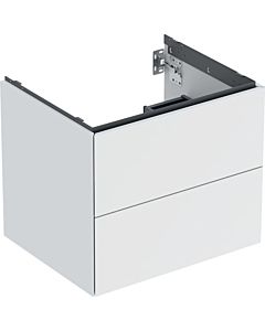 Geberit One Waschtisch-Unterschrank 505261002 59,2 x 50,4 x 47 cm, weiß/lackiert matt, 2 Schubladen