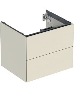 Geberit One Waschtisch-Unterschrank 505261004 59,2 x 50,4 x 47 cm, sand-grau/lackiert hochglänzend, 2 Schubladen