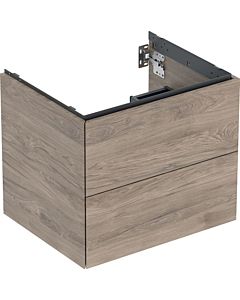 Geberit One meuble sous-vasque 505261006 59,2 x 50,4 x 47 cm, structure en noyer hickory/mélamine, 2 tiroirs