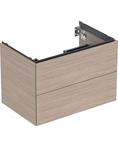 Geberit One Waschtisch-Unterschrank 505262005 74 x 50,4 x 47 cm, Eiche/Melamin Holzstruktur, 2 Schubladen