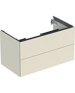 Geberit One Waschtisch-Unterschrank 505263004 88,8 x 50,4 x 47 cm, sand-grau/lackiert hochglänzend, 2 Schubladen